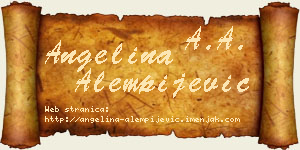Angelina Alempijević vizit kartica